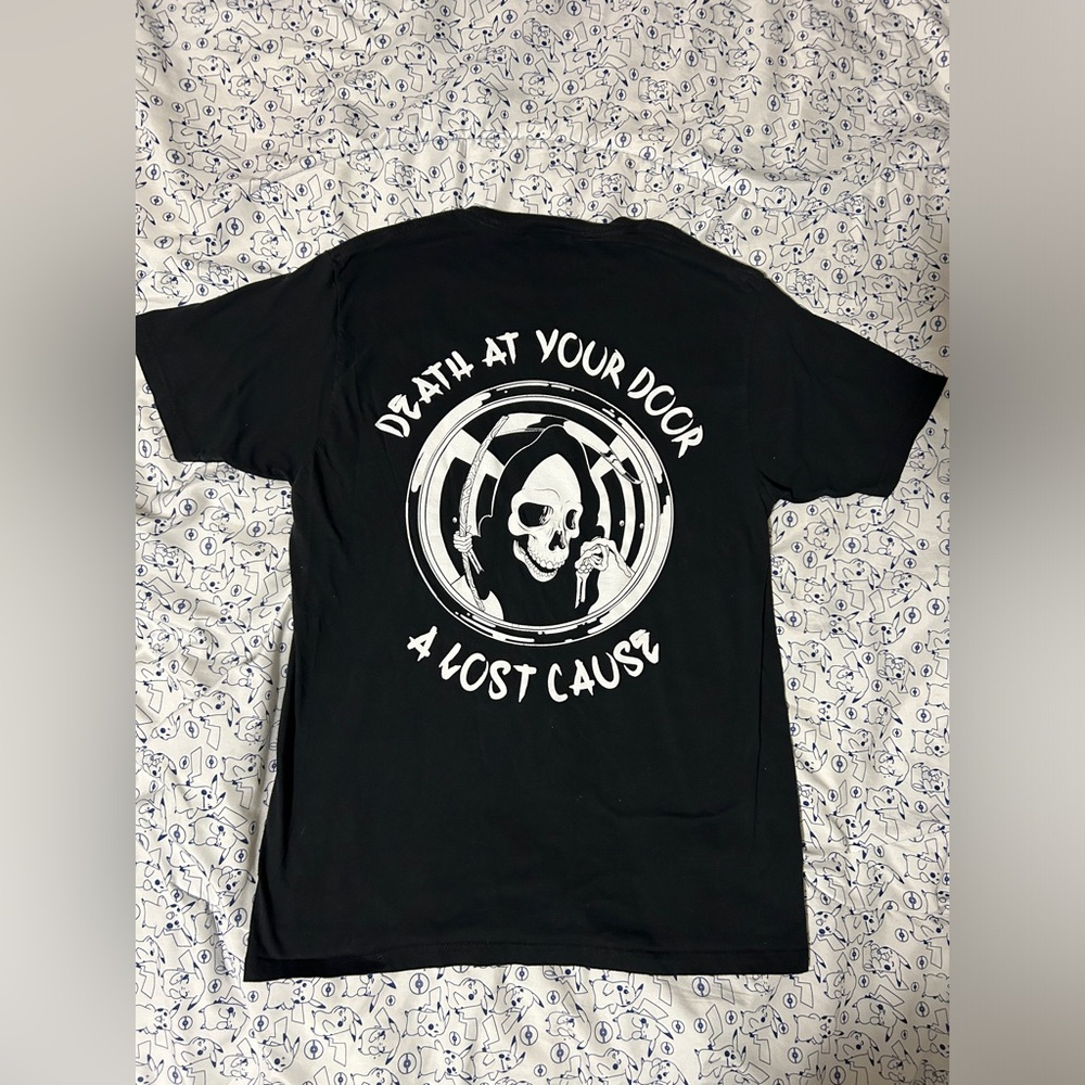 A Lost Cause “Death At Your Door” Skater Graphic Tee Shirt